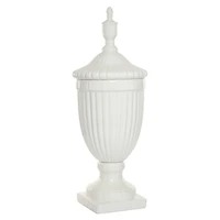 26" White Dolomite Country Decorative Urn