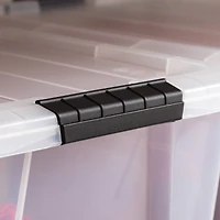 IRIS® 32qt. Buckled Clear Boxes with Clear Buckle Lids, 4ct.