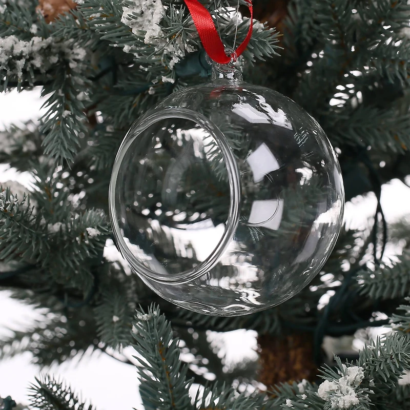 5" Clear Open DIY Glass Ball Ornament by Make Market®