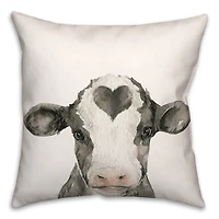 Cow with Heart Indoor/Outdoor Pillow