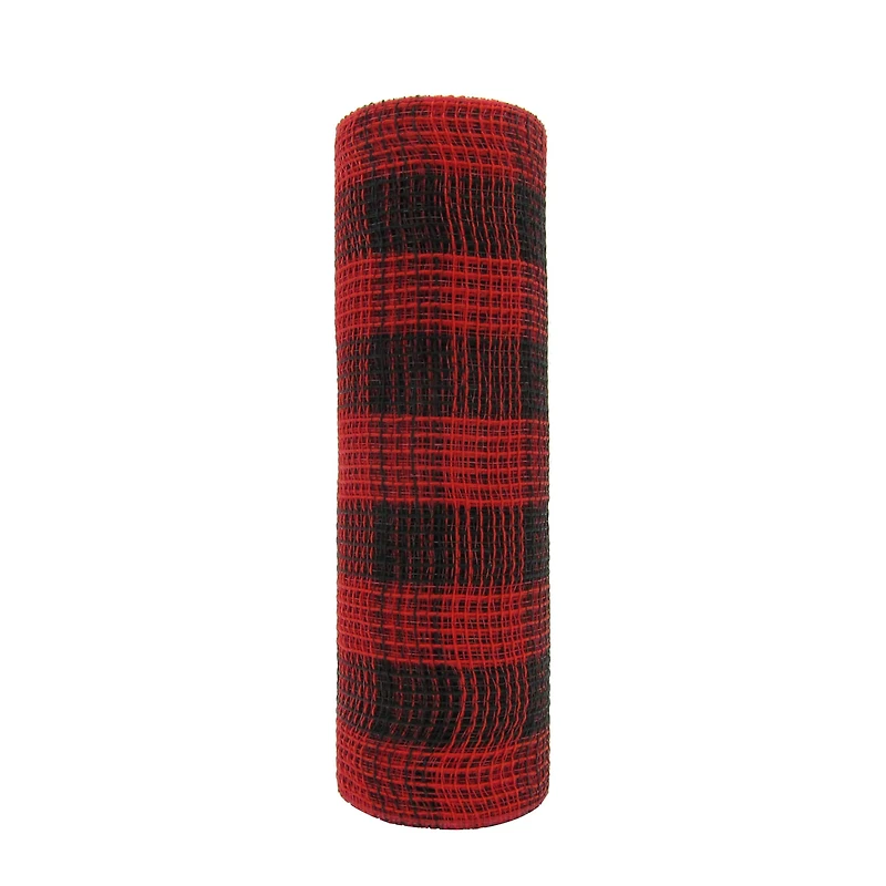 10" x 19ft. Red & Black Buffalo Check Mesh by Celebrate It™