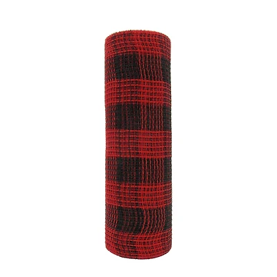 10" x 19ft. Red & Black Buffalo Check Mesh by Celebrate It™