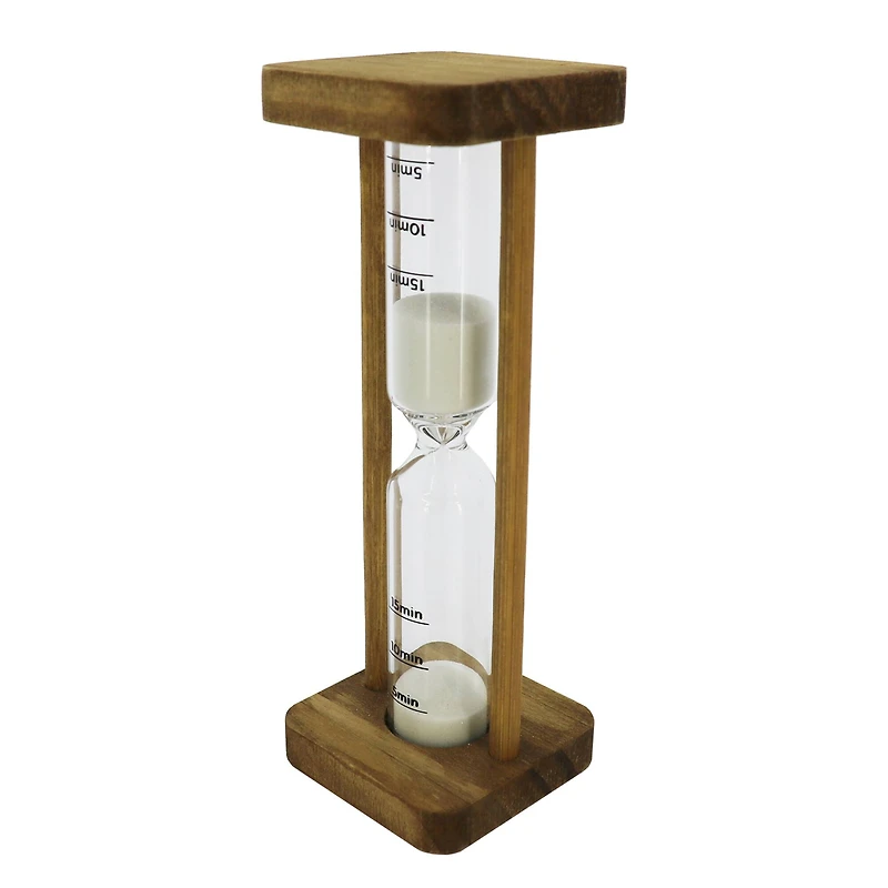 5.5" Natural Wood & Glass 15-Minute Timer by Ashland®