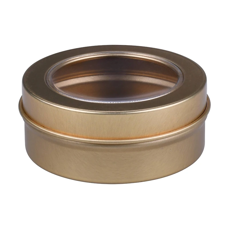 2.5" Gold Round Tin Favor Boxes, 20ct. by Celebrate It™