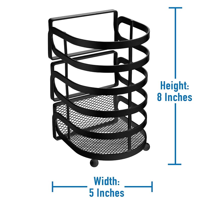 Kitchen Details Matte Black Industrial Collection Cooking Utensil Basket