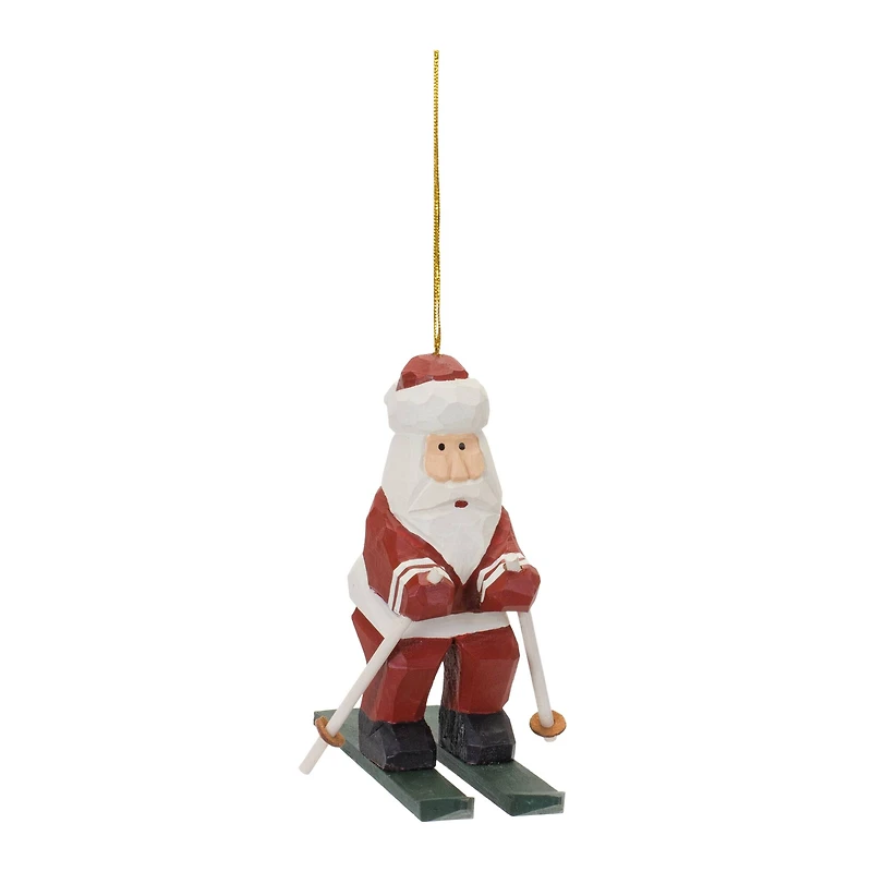 6ct. Santa on Skis Ornament