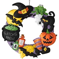Bucilla Witch's Brew Halloween Felt Wreath Kit