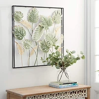 30" Green Modern Iron Wall Décor