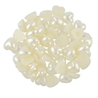 7.4mm Ivory AB Flatback Plastic Pearl Hearts, 300ct. by Bead Landing™