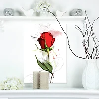 Designart - Red Rose Hand drawn