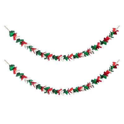 Glitzhome® 6ft. Christmas Multicolor Felt Garland, 2ct.