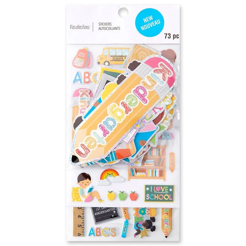 Kindergarten Dimensional Sticker Flip Pack by Recollections™