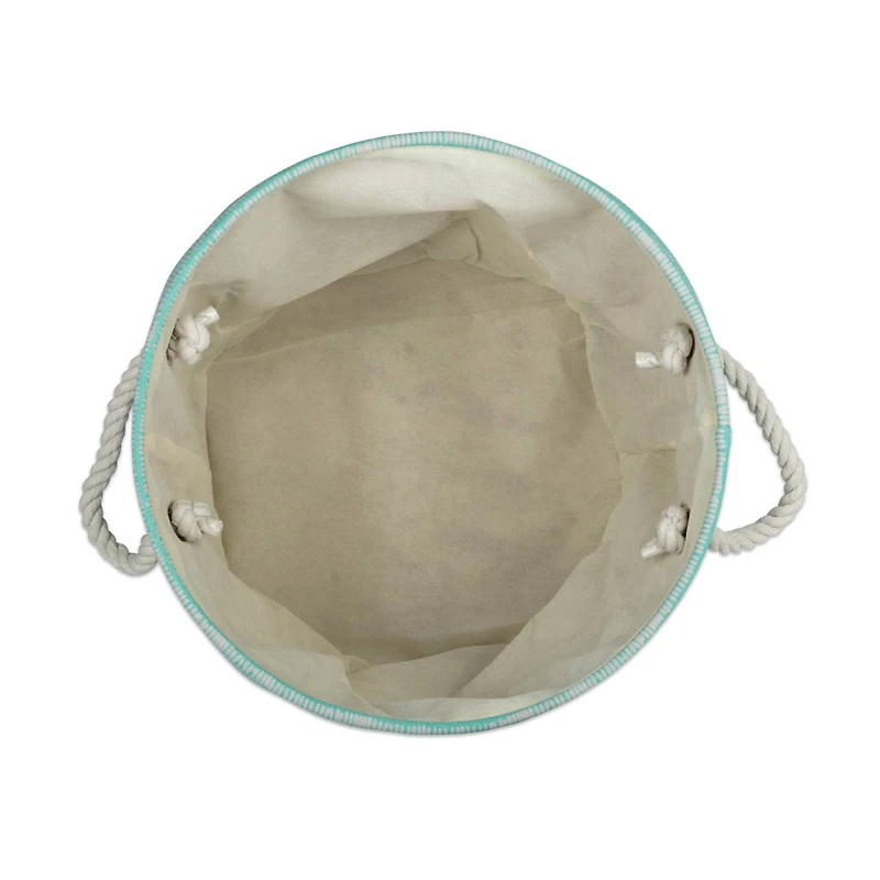 DII® Medium Round Aqua Keeping Score Polyester Bin