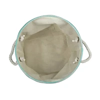 DII® Medium Round Aqua Keeping Score Polyester Bin