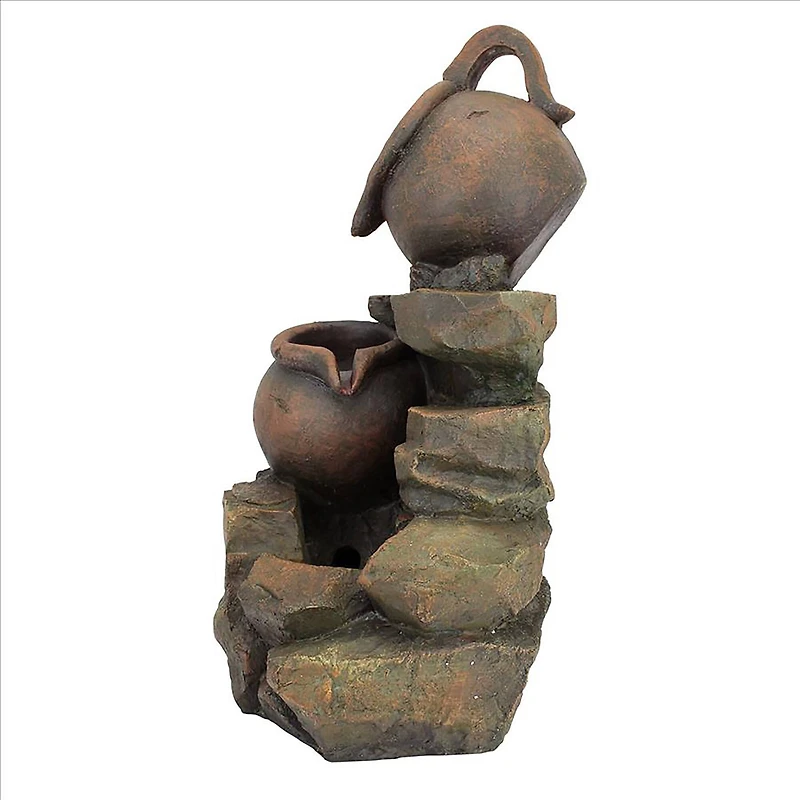 Design Toscano LaTaverna Cascading Urns Illuminated Garden Fountain