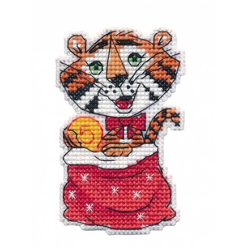 Oven Money Tiger Magnet Cross Stitch Kit