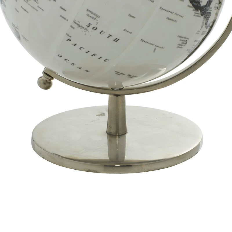 11" White Aluminum Traditional Globe
