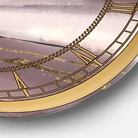 Designart 'Purple Glam Storm Iv Glam Wall Clock