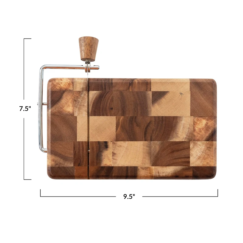 Hello Honey® Suar Wood & Stainless Steel Cheese Slicer