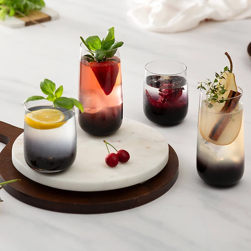 JoyJolt® Black Swan Double Old Fashioned & Highball Glasses, 8ct.