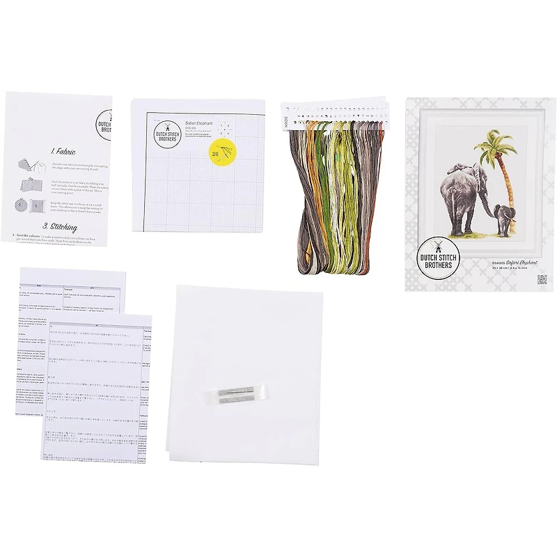 Thea Gouverneur Safari Elephant Cross Stitch Kit