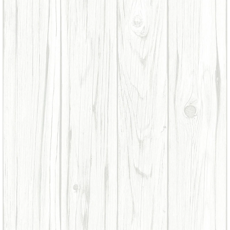 InHome White Barnwood Peel & Stick Wallpaper