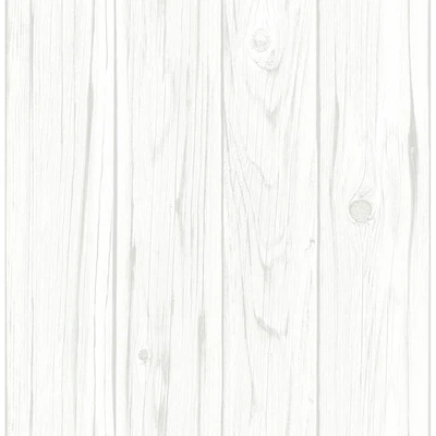 InHome White Barnwood Peel & Stick Wallpaper
