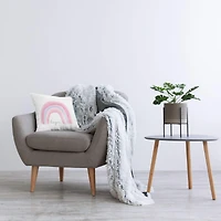 Stupell Industries Pastel Pink Rainbow Uplifting Hope Calligraphy Throw Pillow, 18" x 18"