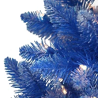6.5ft. Pre-Lit Fashion Blue Artificial Christmas Tree, Clear Lights