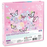 Make It Real 3C4G: Butterfly Sketchbook & Drawing Set, 20pcs