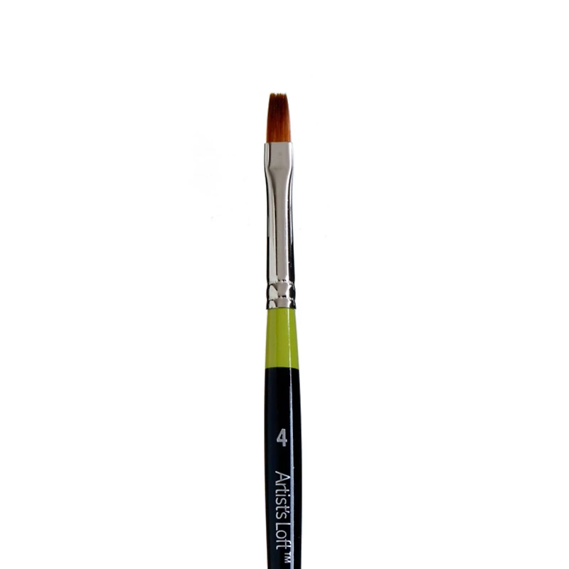 Golden Taklon Short Handle Flat Shader Brush by Artist's Loft™ Vienna