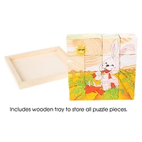 Toy Time Zoo Animals 6-in-1 Block Puzzle Set