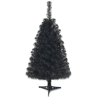 Costway 3ft. Unlit Matte Black Artificial Christmas Tree
