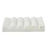 Hello Honey® 5" Contemporary Carved Marble Bathroom Soap Dish