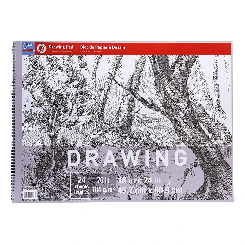 6 Pack: Drawing Paper Pad by Artist's Loft™, 18" x 24"