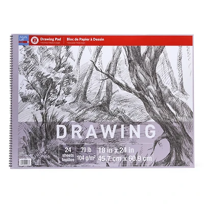 6 Pack: Drawing Paper Pad by Artist's Loft™, 18" x 24"