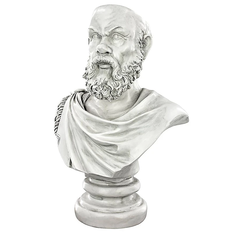 Design Toscano 17.5" Bust Planters of Antiquity Statues The Philosopher Socrates