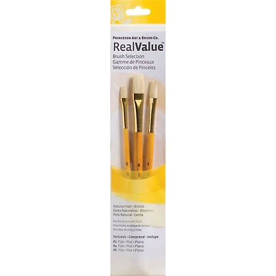 Princeton™ RealValue™ Bristle Flat 3 Piece Brush Set