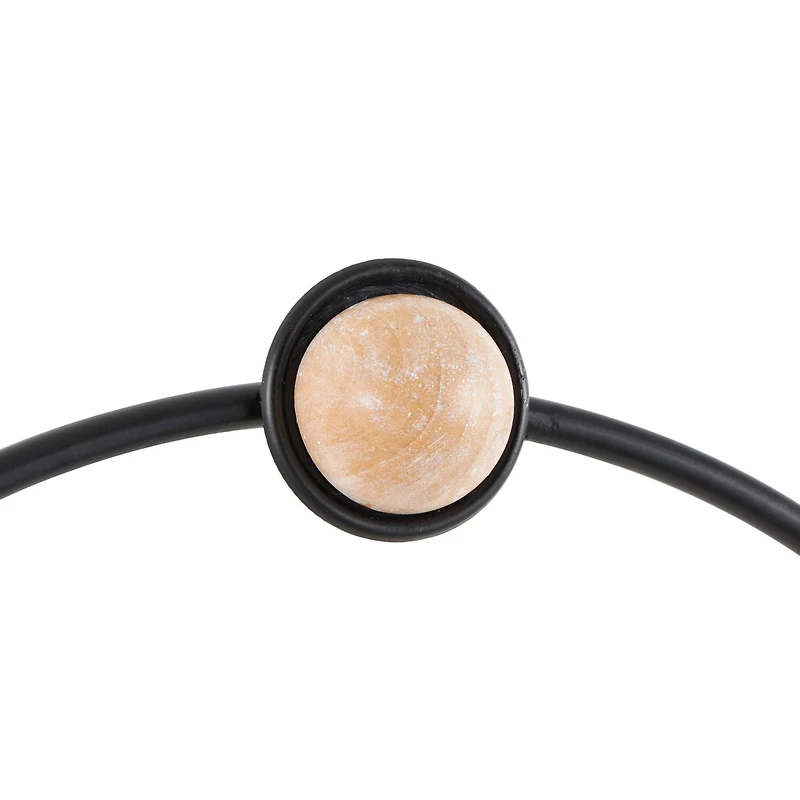 28" Suspended Hanging Wall Clock with Light Brown Woodgrain Frame