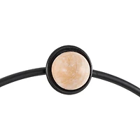 28" Suspended Hanging Wall Clock with Light Brown Woodgrain Frame