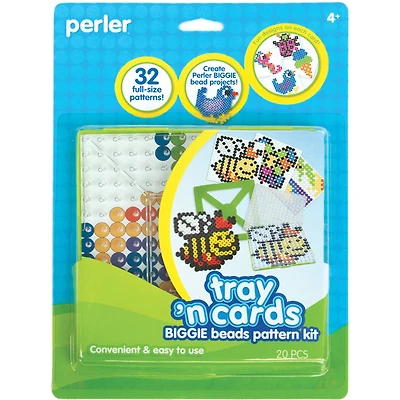 Perler™ Tray 'n Cards BIGGIE Beads Pattern Kit