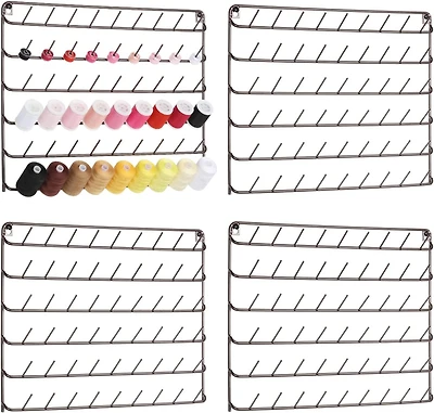 NEX™ Brown 54-Spool Wall-Mounted Sewing Thread Rack, 4ct.