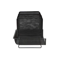 Mind Reader Black 7-Section Metal Mesh Desktop File & Document Organizer Tray