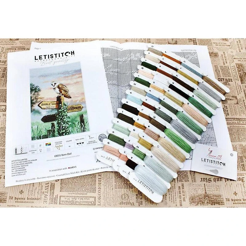Letistitch Barn Owl Counted Cross Stitch Kit
