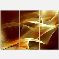 Designart - Light Yellow Abstract Fractal Design