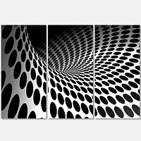Designart - Waves and Circles Black n’ White