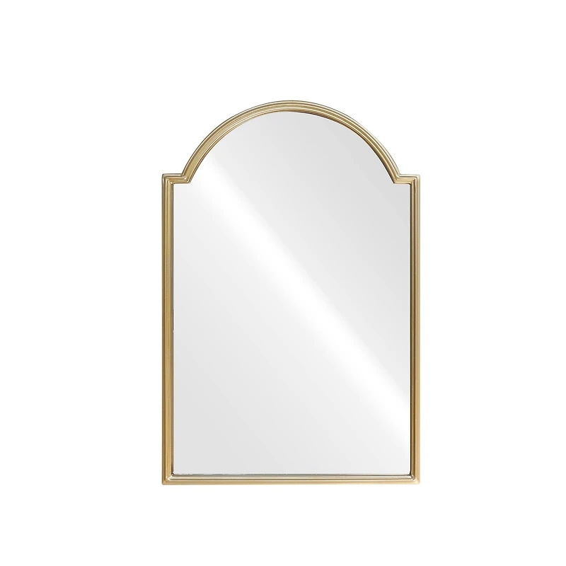 16" x 24" Scalloped Arch Wall Mirror in Gold Metal Frame by Ashland®