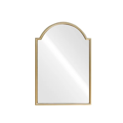16" x 24" Scalloped Arch Wall Mirror in Gold Metal Frame by Ashland®