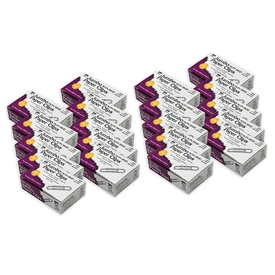 Charles Leonard 2" Jumbo Silver Non-Skid Paper Clips, 20 Packs of 100
