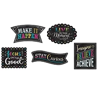 Teacher Created Resources® Chalkboard Brights Clingy Thingies® Positive Sayings Accents, 2 Packs of 10